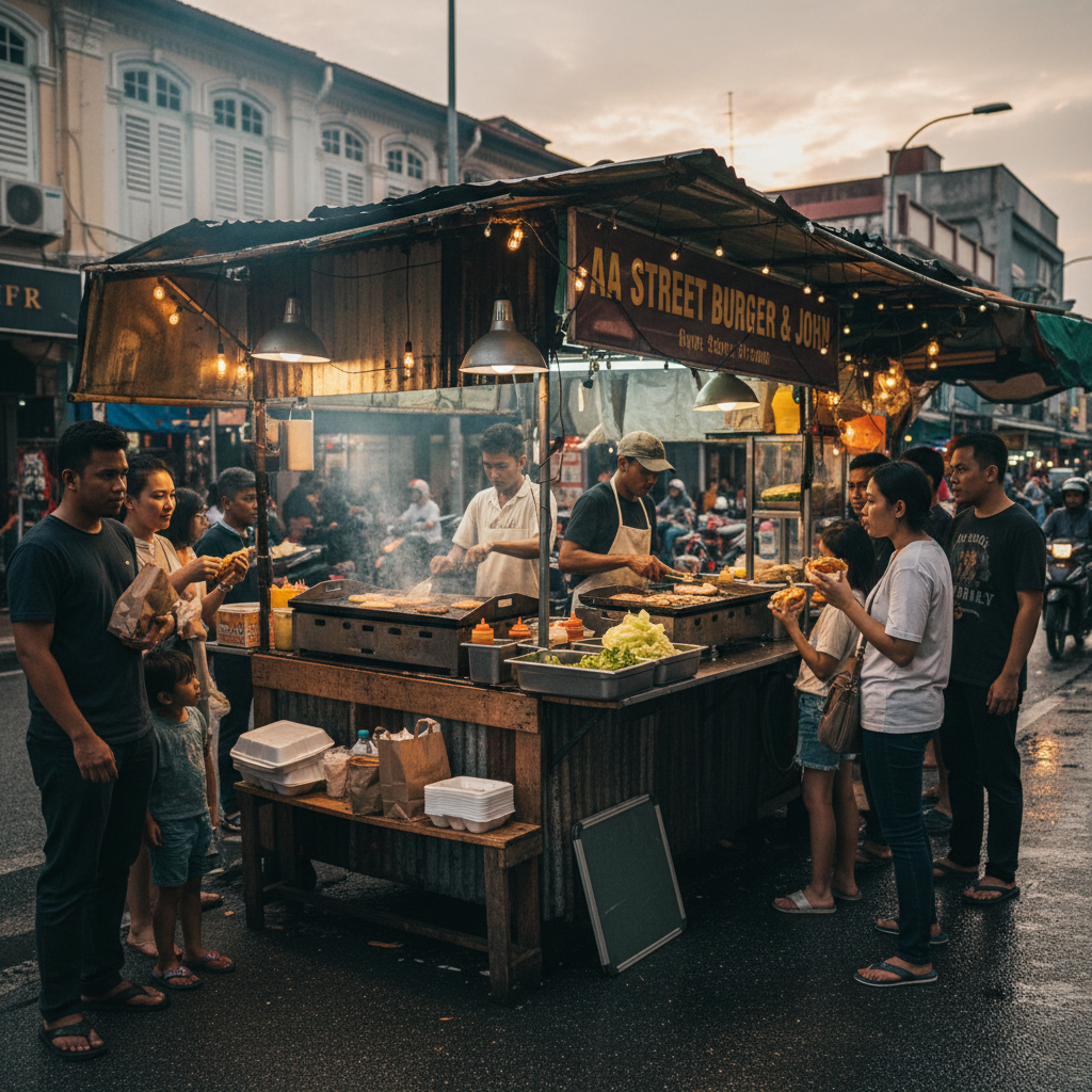 AA Street Burger & John: Juadah Terbaik