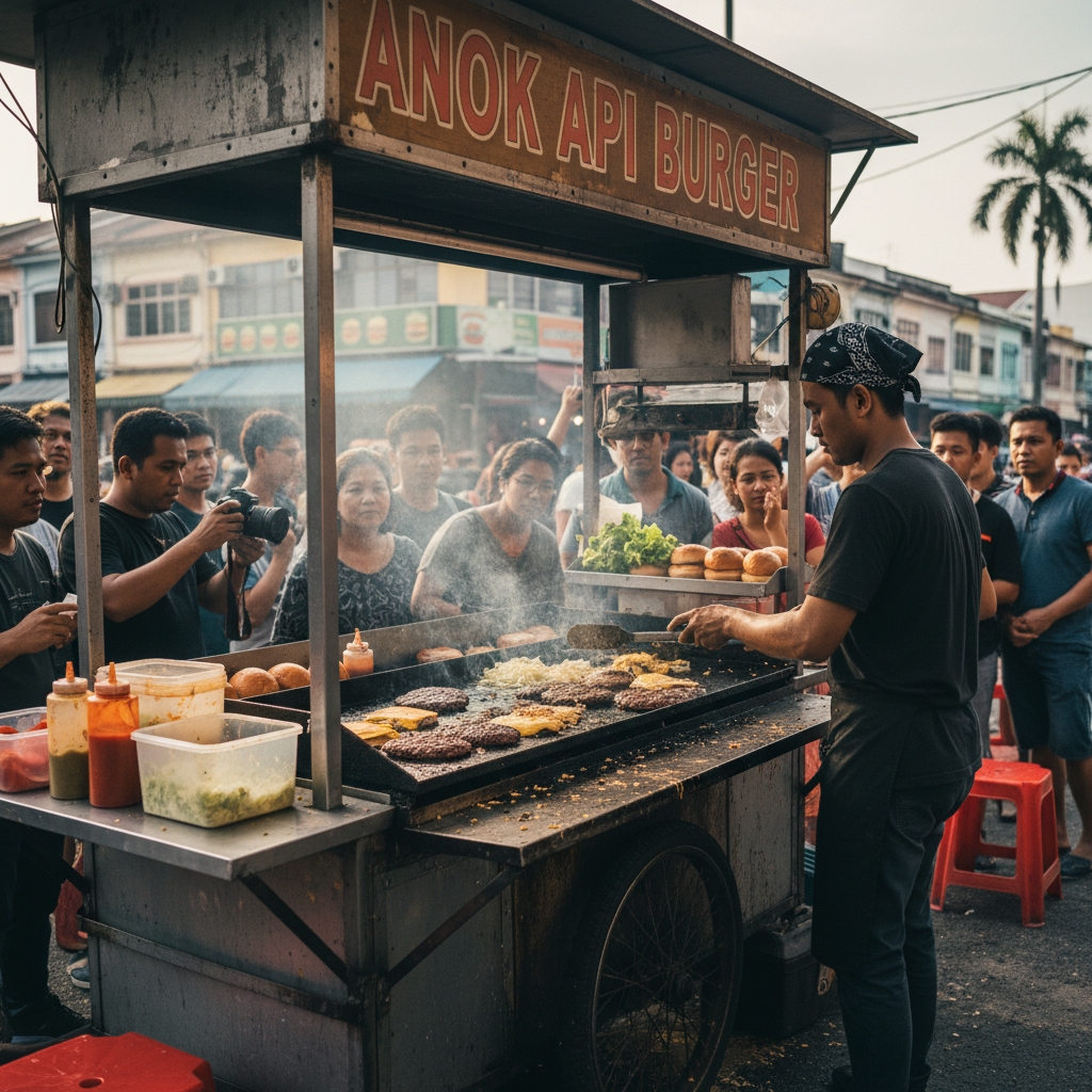 Anok Api Burger 1 Anok Api Burger: Lazat dan Berapi!