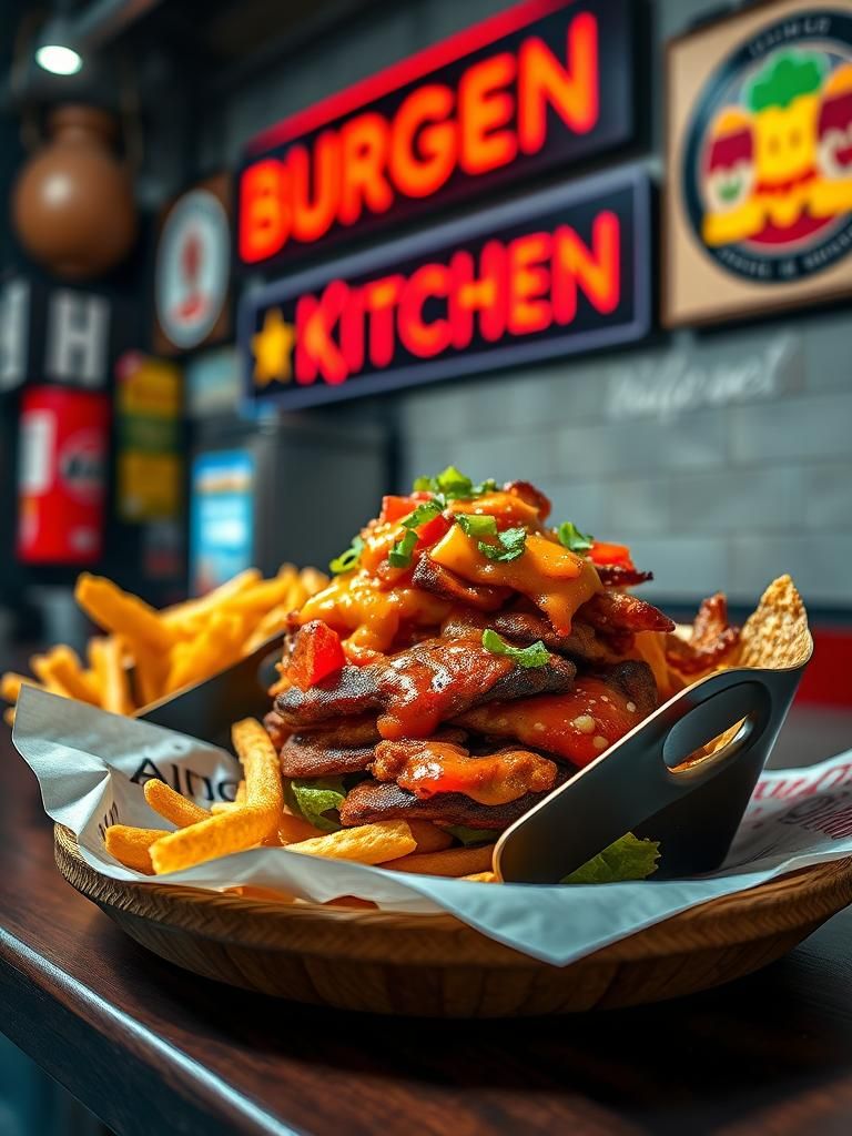 BURGER NACHOS FROM AIN KITCHEN 1 BURGER NACHOS FROM AIN KITCHEN