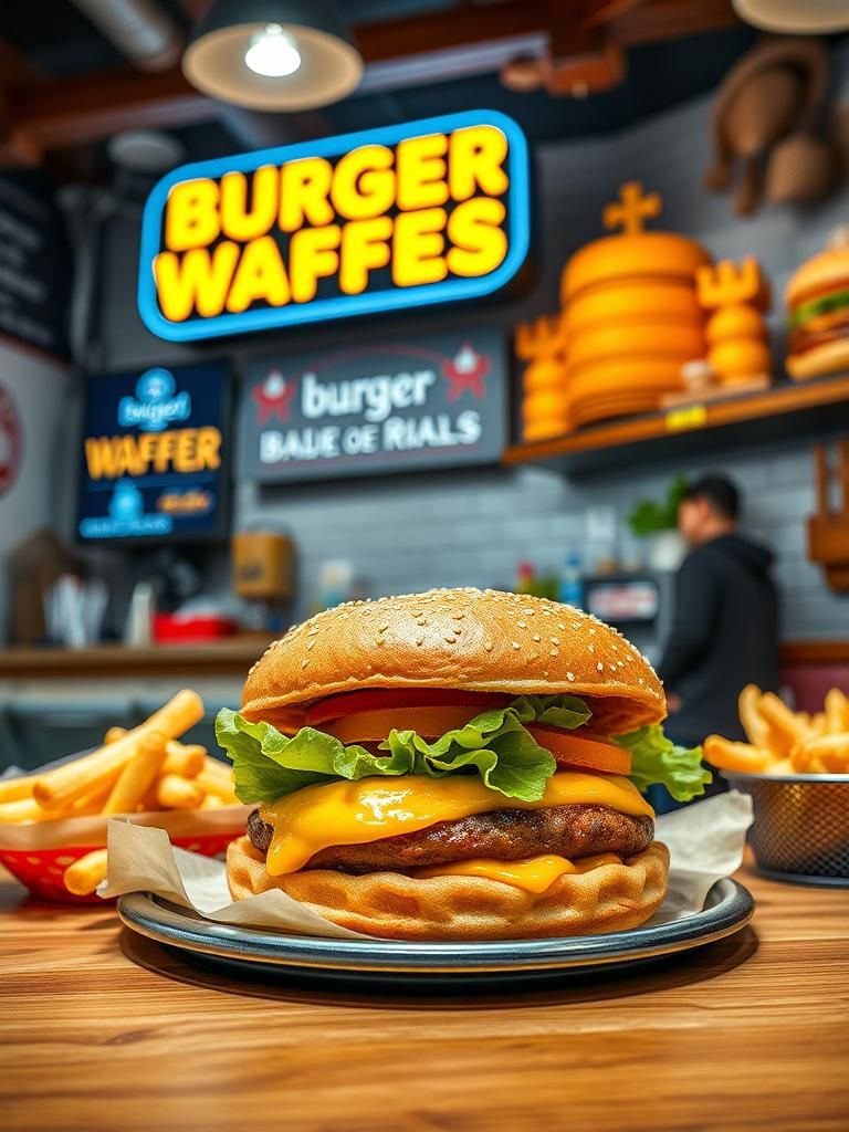 BURGER WAFFLES 1 BURGER WAFFLES