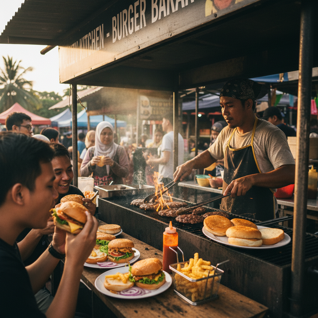 Delizy Kitchen - Burger Bakar 1 Burger Bakar Sedap - Delizy Kitchen