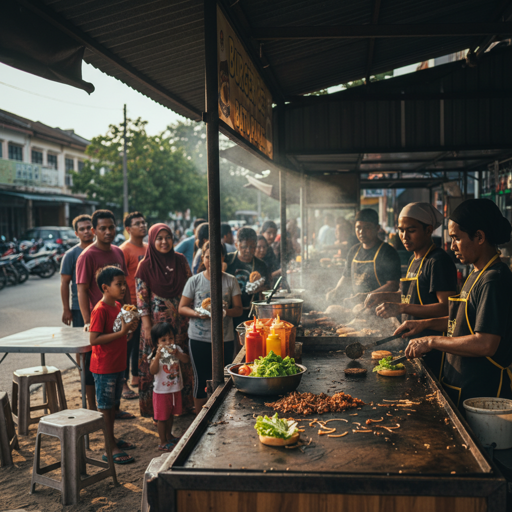 Burger Bee Batu Pahat: Juicy & Lembut