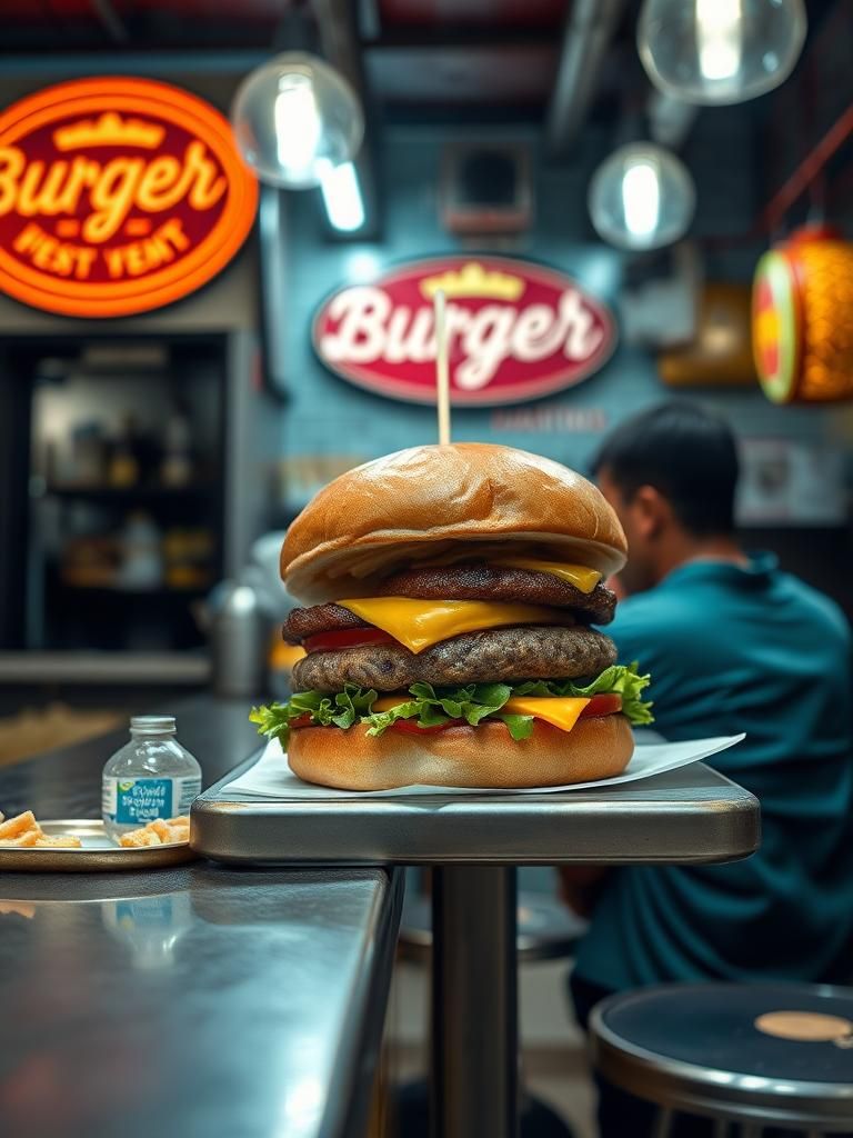 Burger Kampung ustaz 1 Burger Kampung ustaz