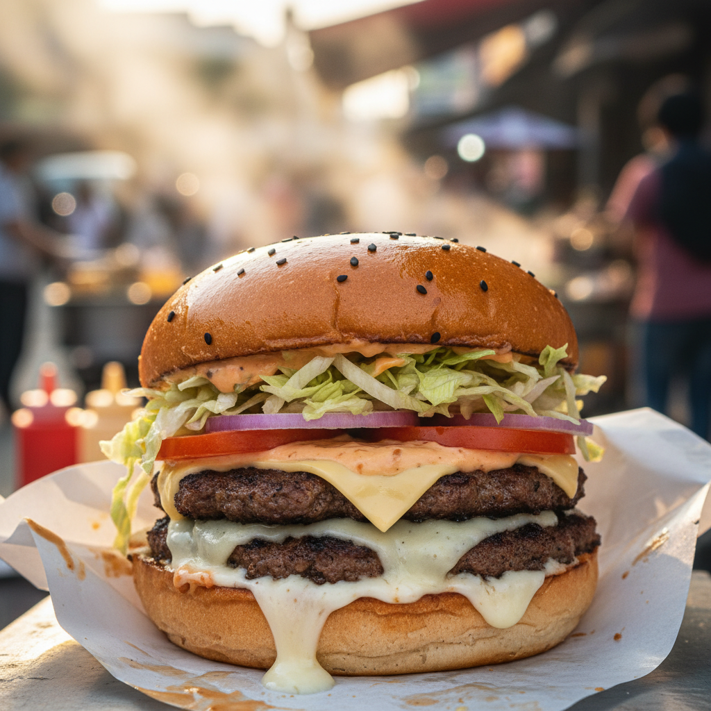 Burger Double Special Cheese 1 Burger Keju Double Istimewa