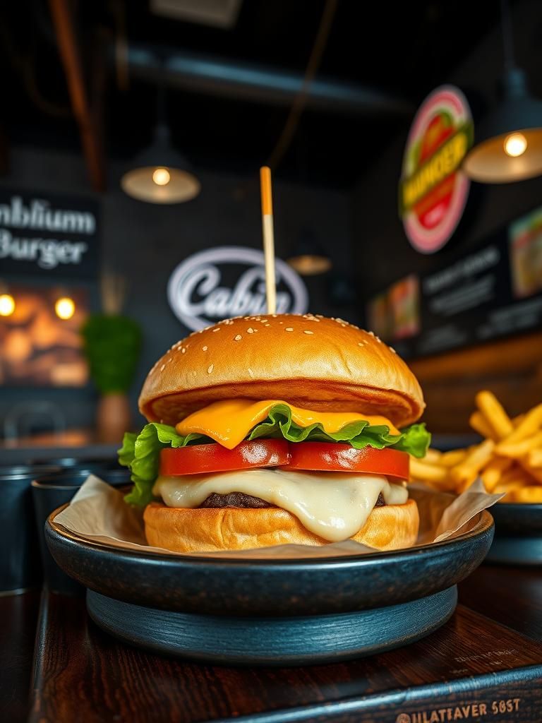 Burger Panglima Rembau @ Cabin Burger