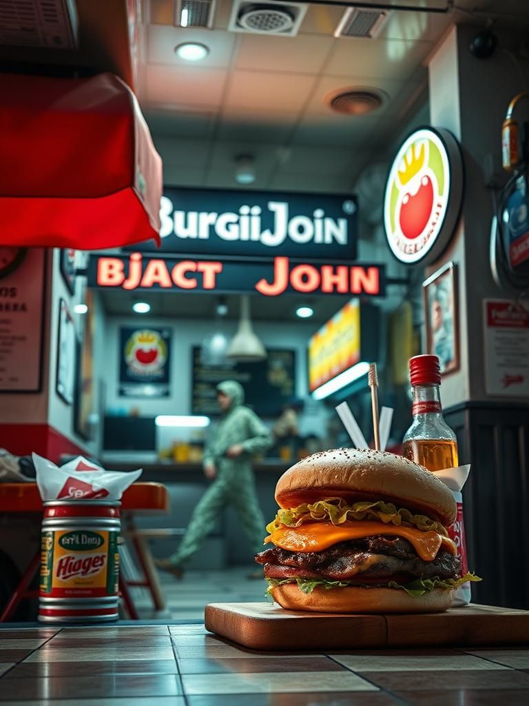 Burger Roti John Pekan Nenas