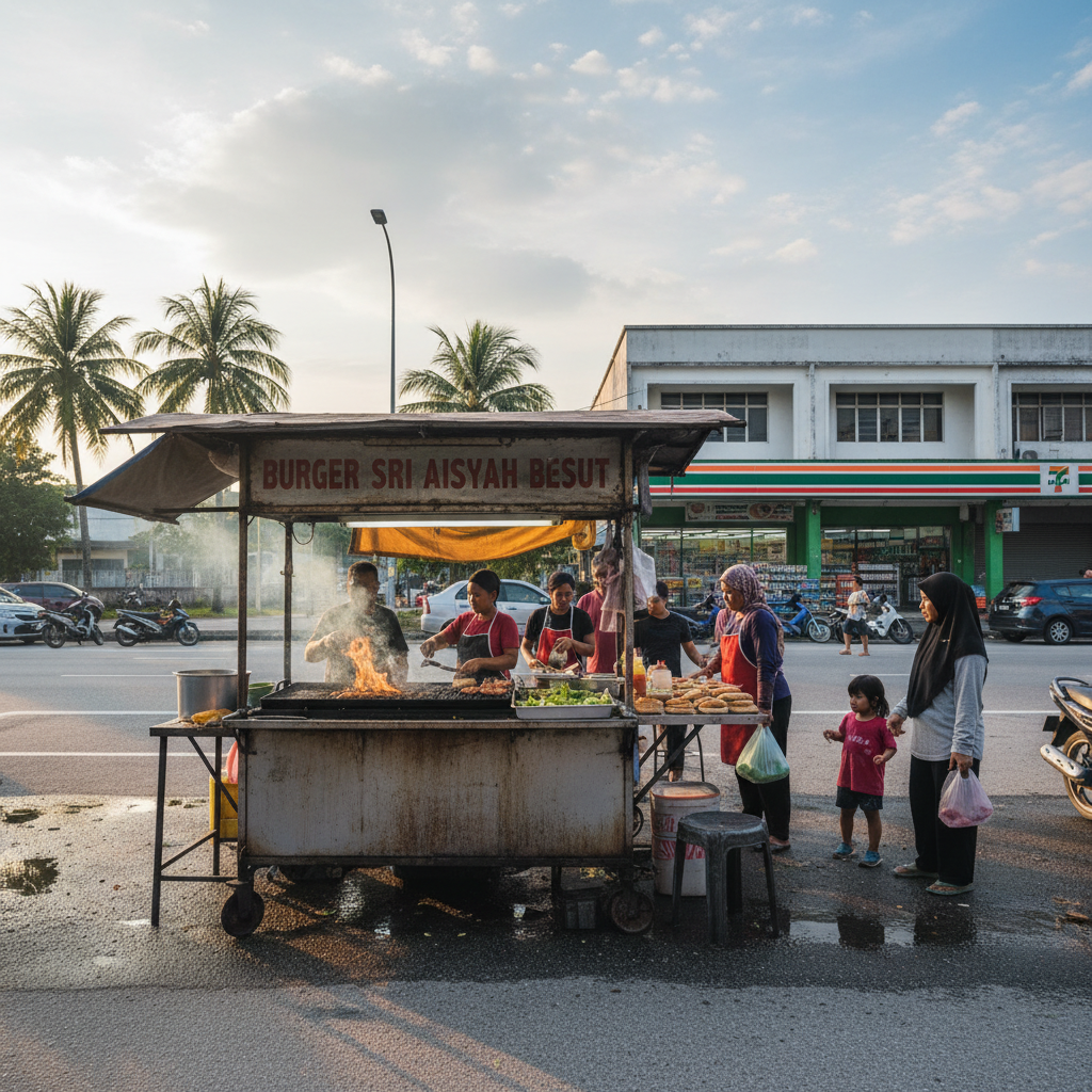 Burger Sri Aisyah besut berhadapan 7E 1 Burger Sri Aisyah Besut & 7E Viral