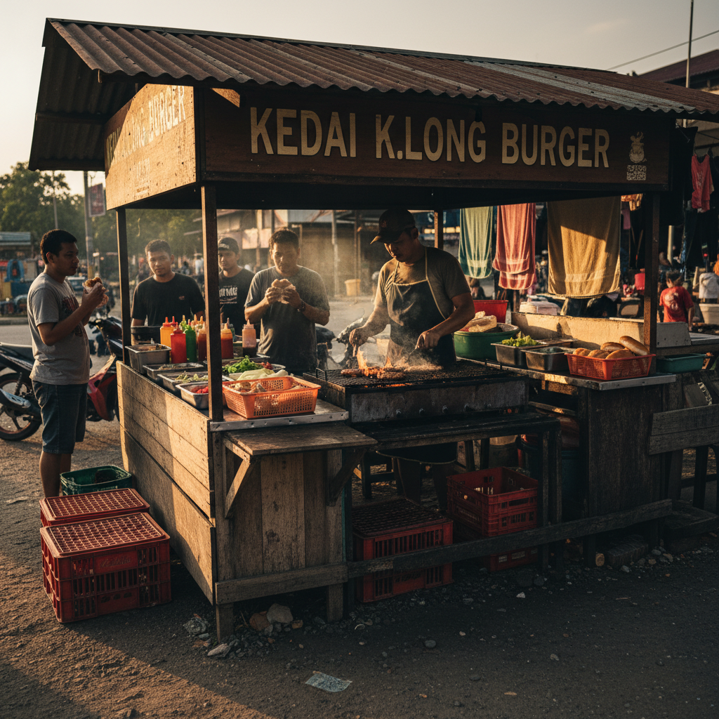 Kedai K.Long Burger 1 Burger Terbaik Kedai K.Long | Juicy & Sedap