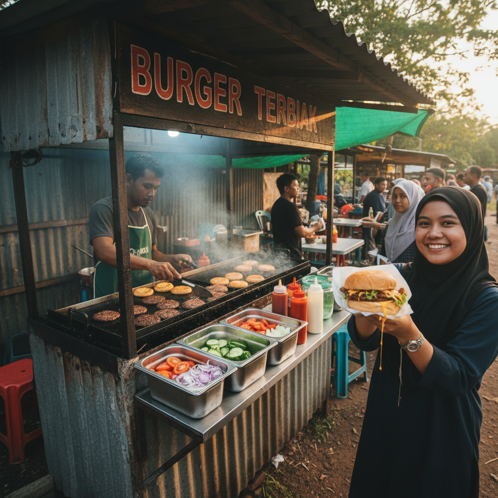 Burger Terbaik Kuala Sungai Baru | Juicy & Lazat