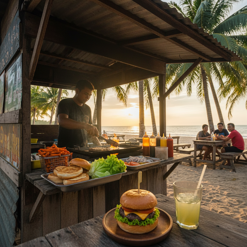 Burger Terbaik di Pantai Cenang 1 Burger Terbaik di Pantai Cenang - Juadah Wajib