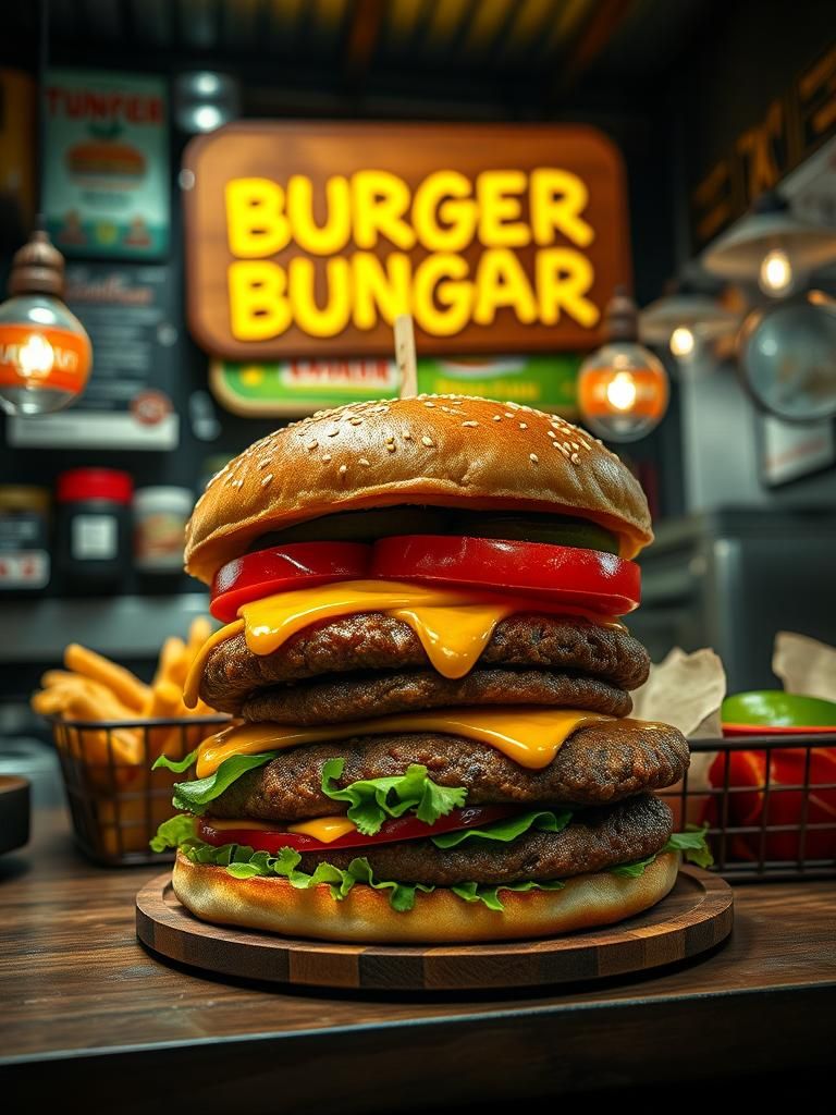 Burger Tunok Simanggang 1 Burger Tunok Simanggang