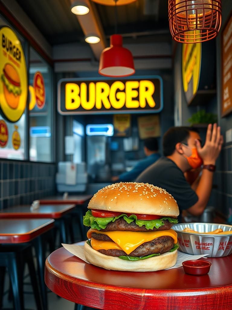 Burger tepi rumah 1 Burger tepi rumah