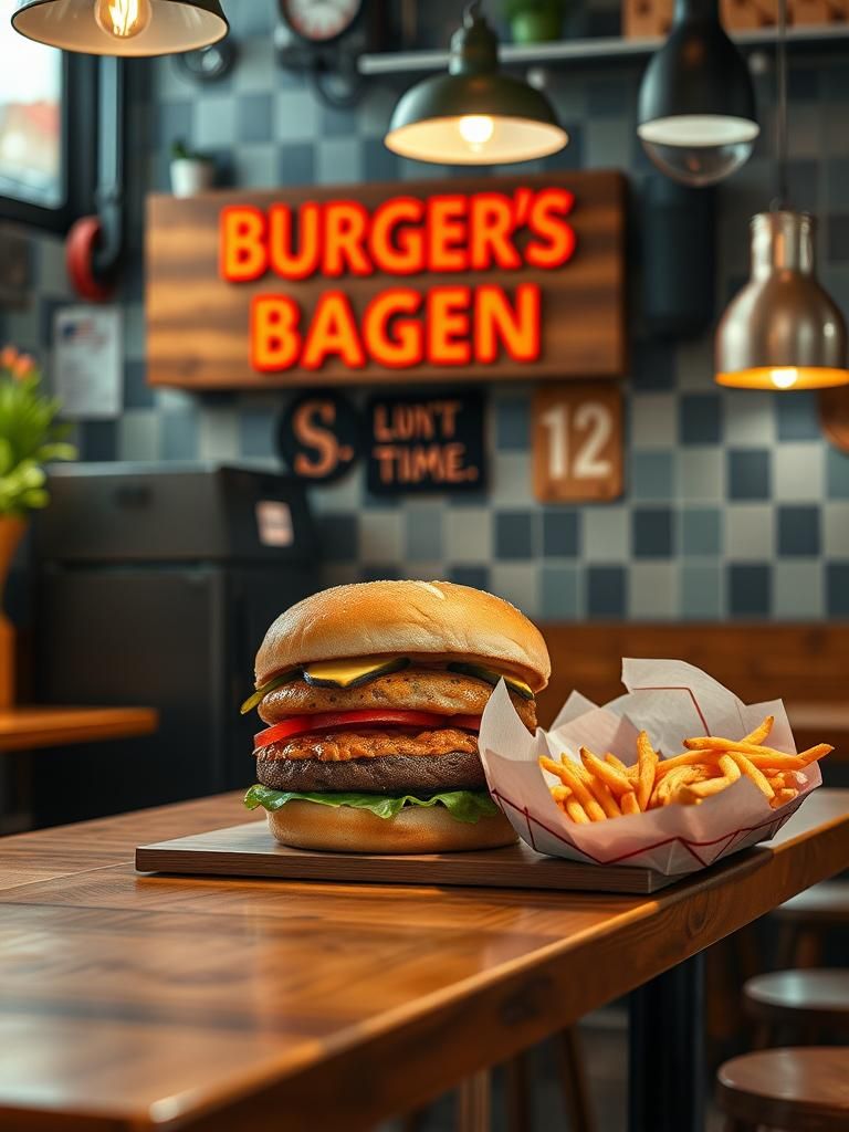 Burgers on Bagels by Duke’s Kitchen