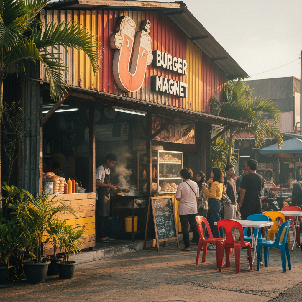 DrinKing Magnet Burger yang Menarik
