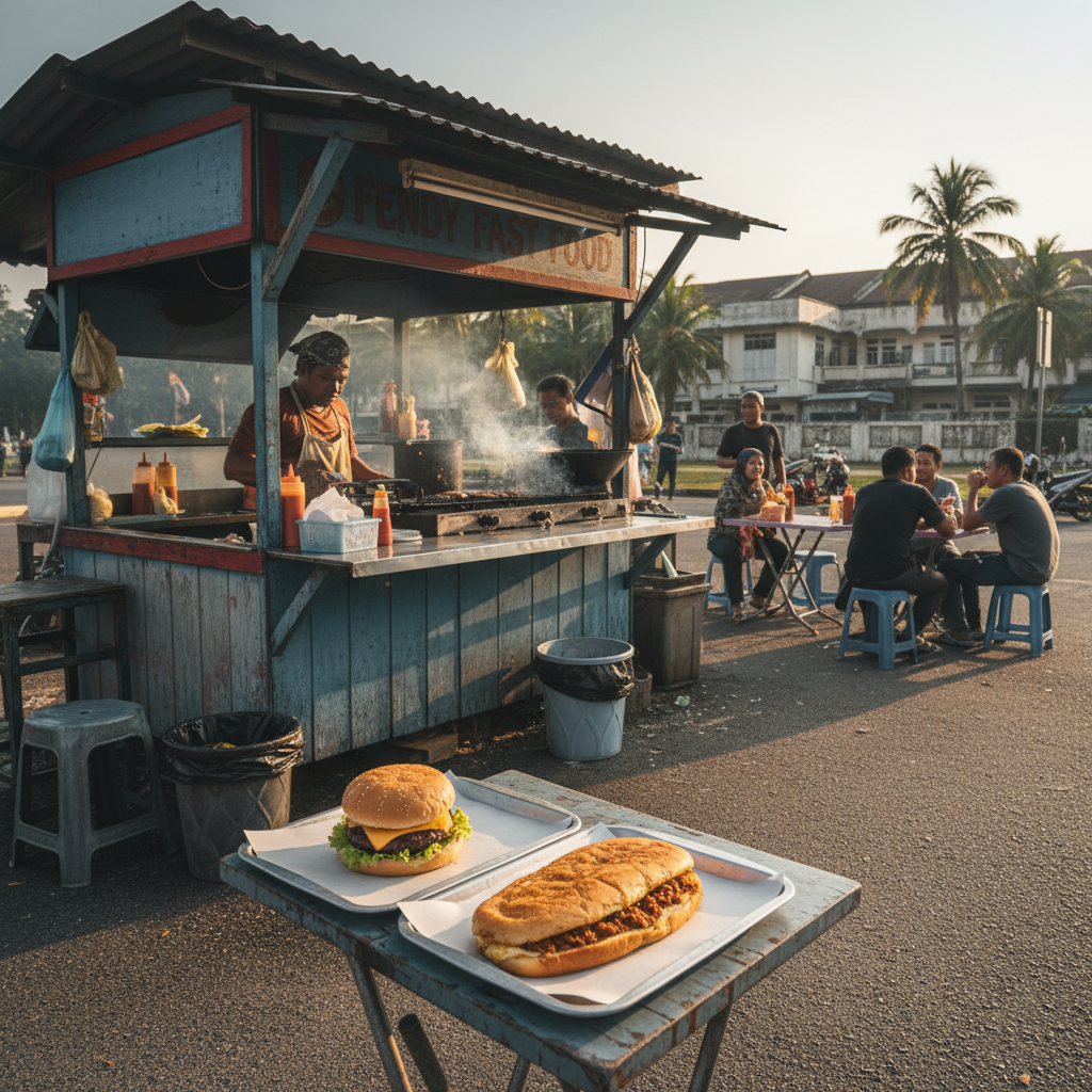 Fendy Fast Food: Burger & Roti John Terbaik