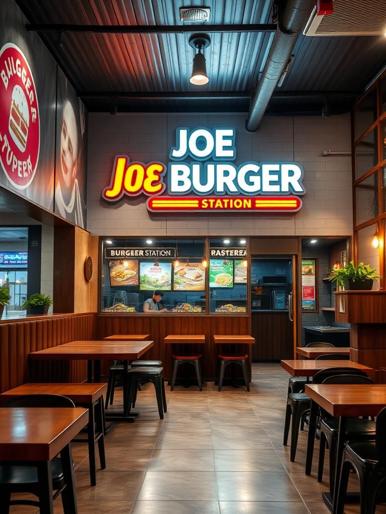 Joe Burger Station Restaurant, Pontian, Johore. 1 Joe Burger Station Restaurant, Pontian, Johore.