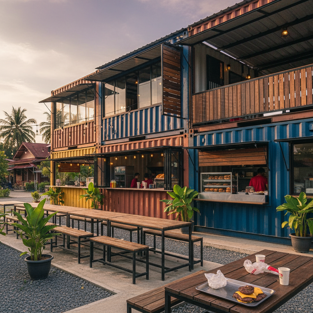 Anak Besut Container Cafe 1 Kafe Kontena Anak Besut: Destinasi Santai Unik