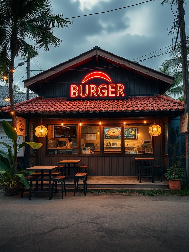 Kampung burger taman rasau perdana