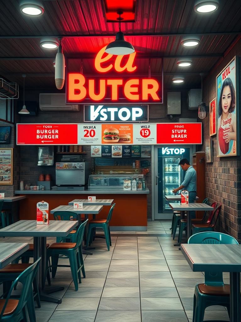 Kedai is stop burger tangga batu 1 Kedai is stop burger tangga batu
