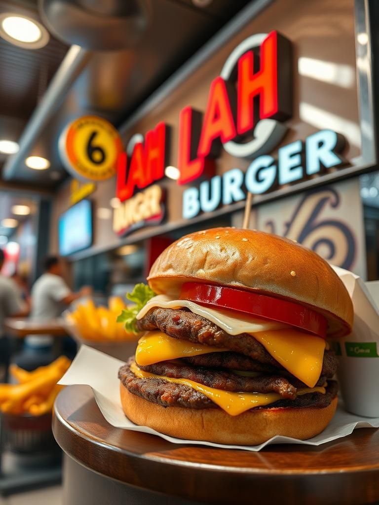 LAH BURGER @ Sentosa Foodcourt