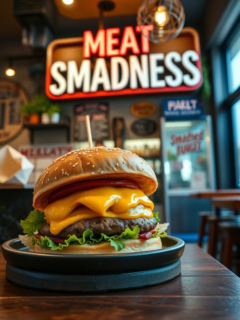 Meat Madness Smashed Burger 1 Meat Madness Smashed Burger
