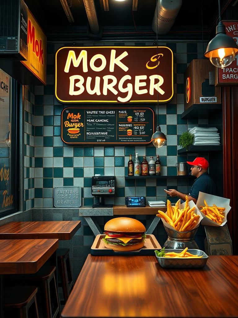 Mok burger & mok masakan panas 1 Mok burger & mok masakan panas