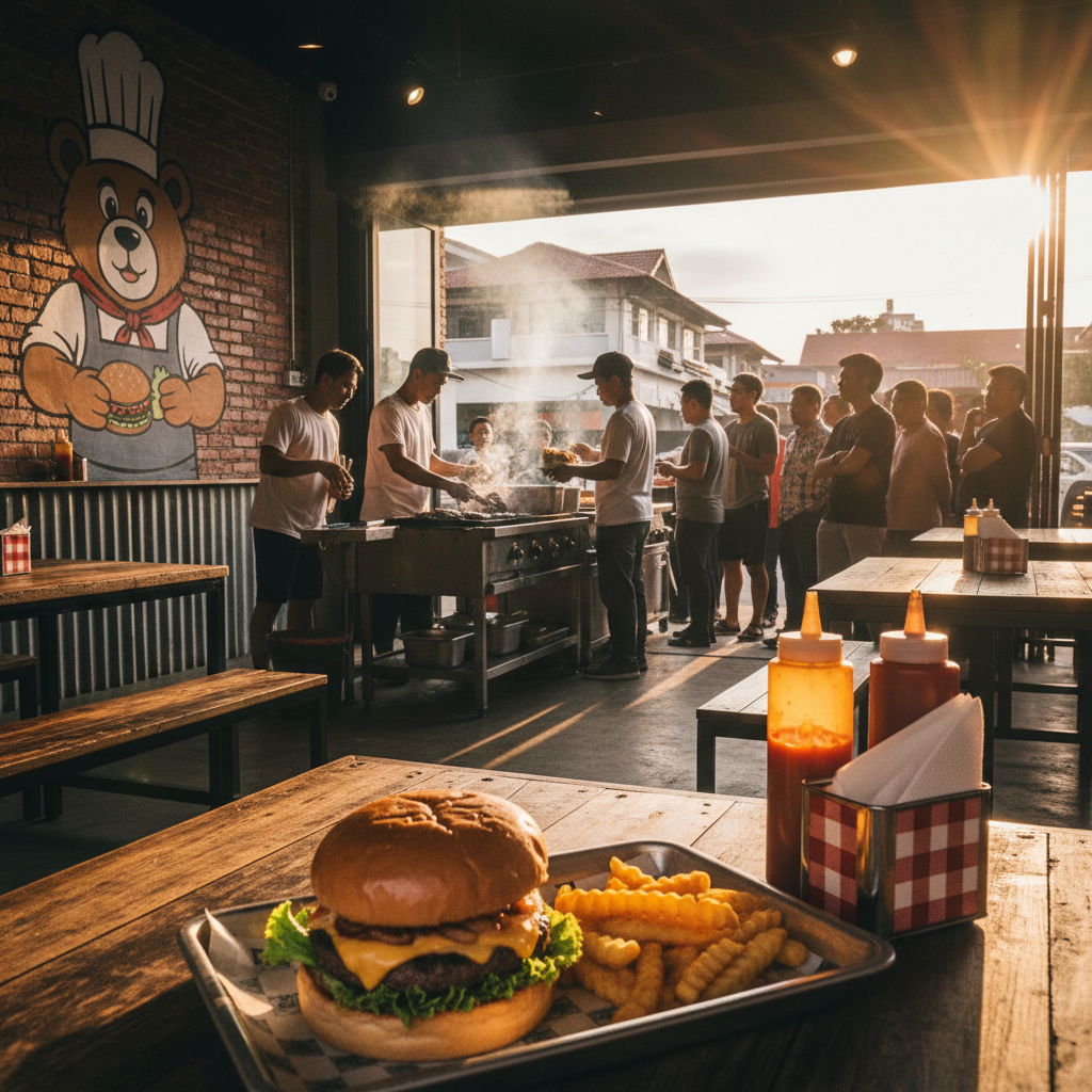 Mr.Bear burger 1 Mr.Bear Burger - Hidangan Burger Lazat