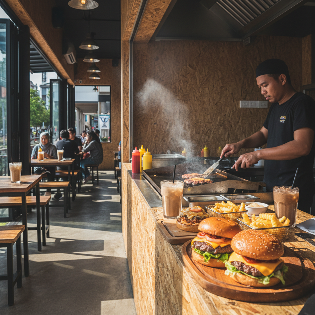 OSB Burger 1 OSB Burger Sedap & Berkrim | Resepi Terbaik