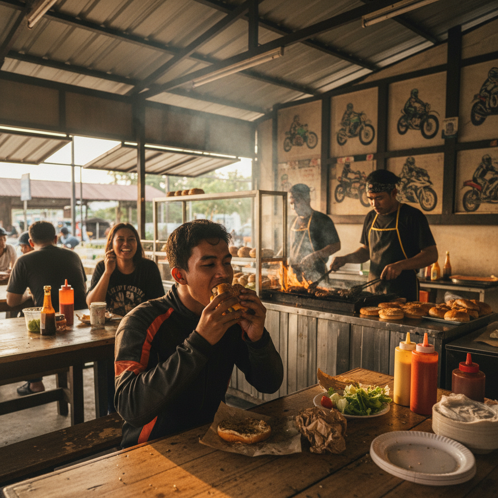 Racing Rider Burger 1 Penunggang Lumba Burger