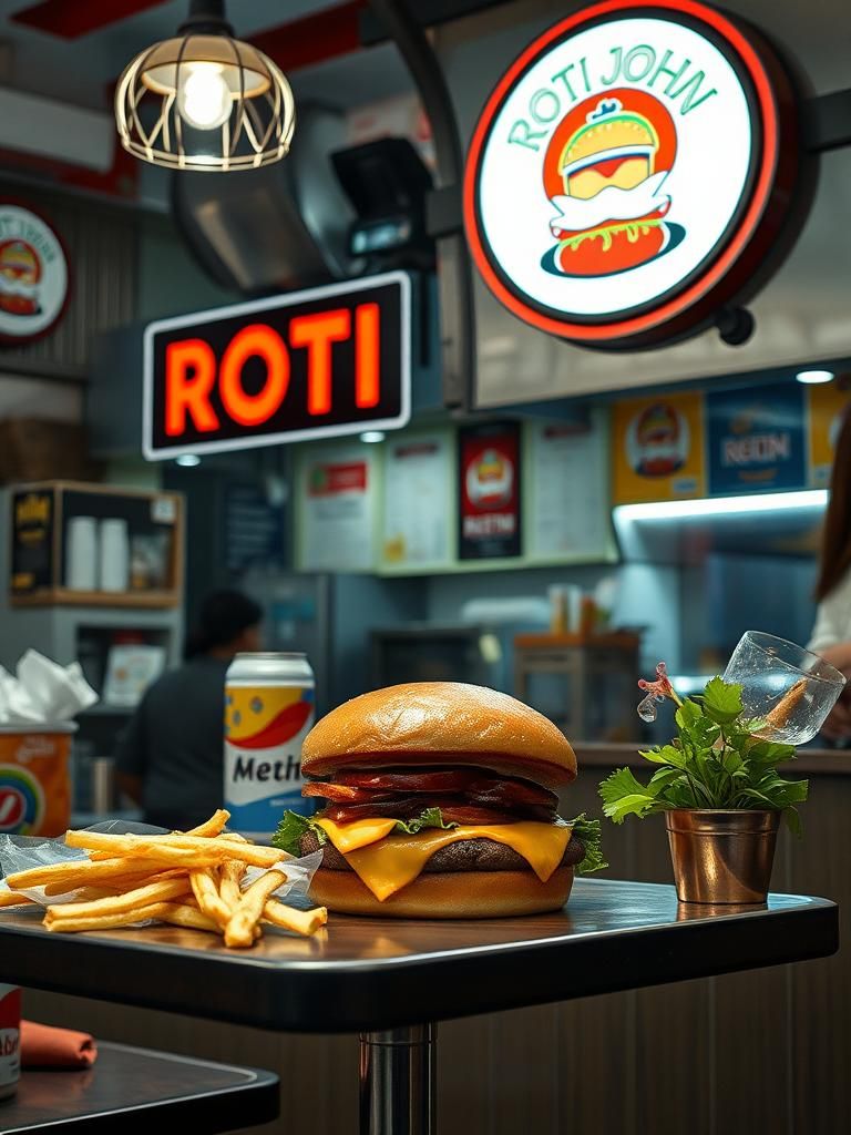 ROTI JOHN & BURGER BALUT LELEH