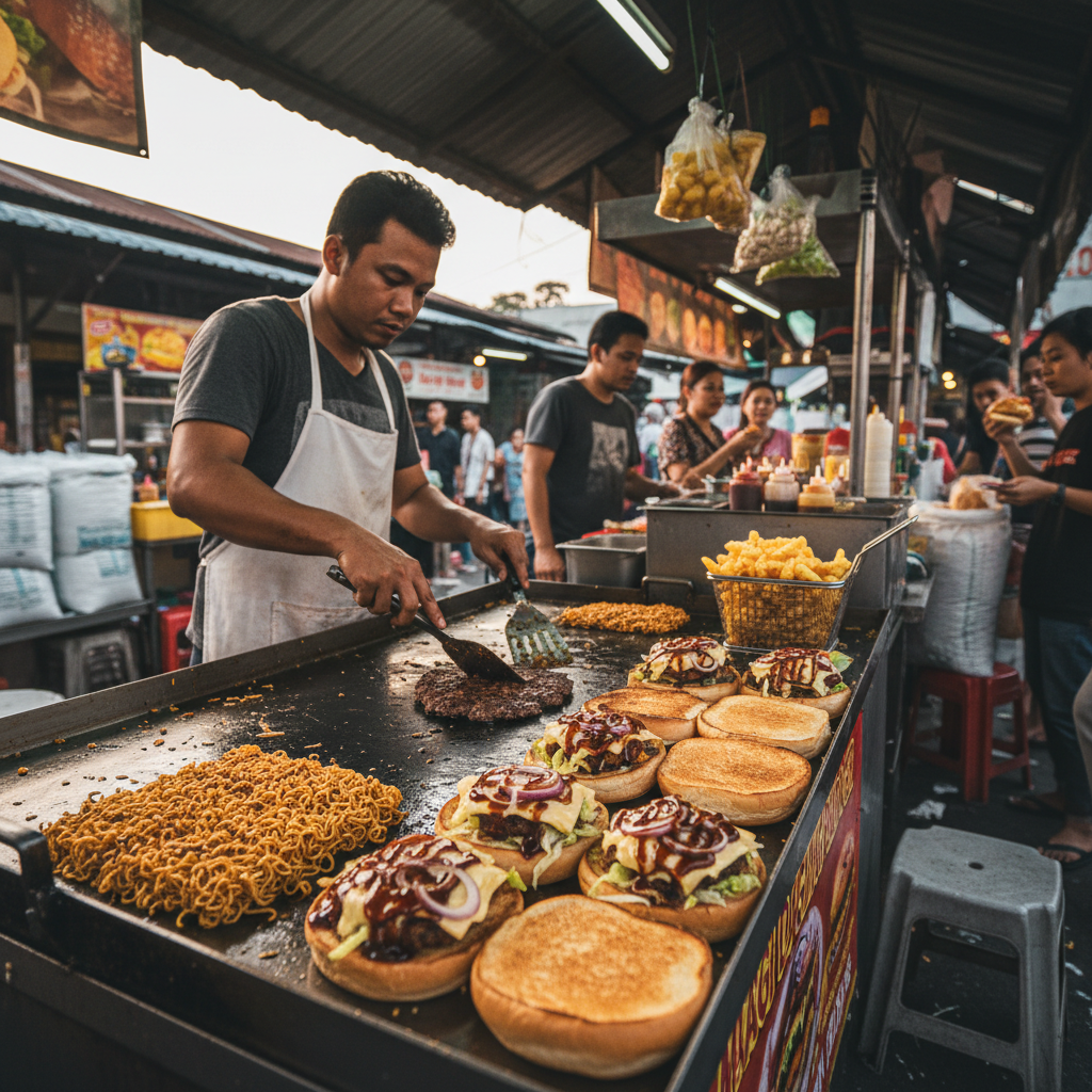 Maggi Daging Burger 1 Resepi Sedap Maggi Daging Burger