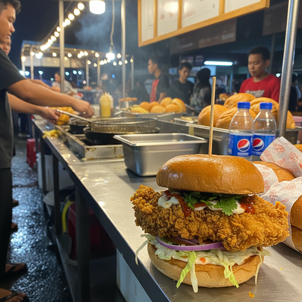 Triple A BURGER AYAM CRISPY 1 Resepi Triple A Burger Ayam Crispy Sedap