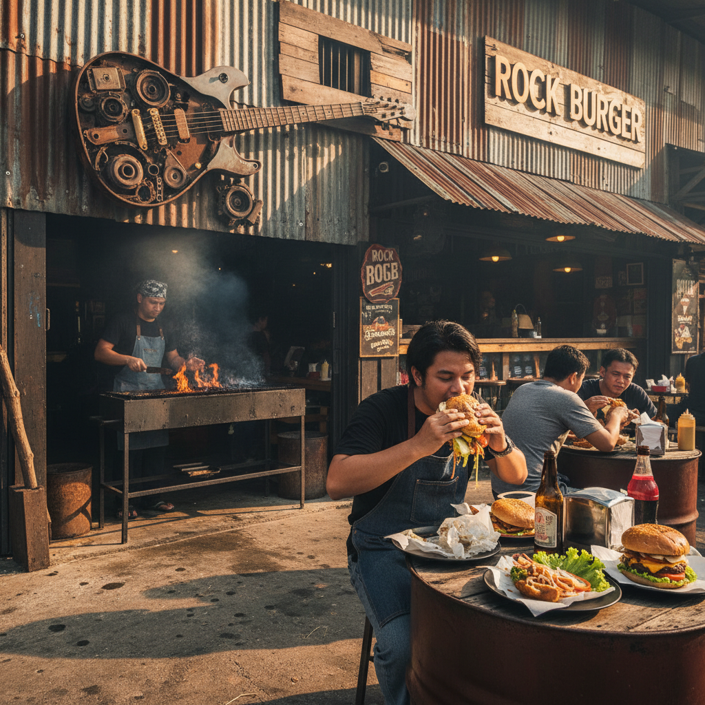 Rock Burger 1 Rock Burger: Hidangan Burger Unik Berbentuk Batu