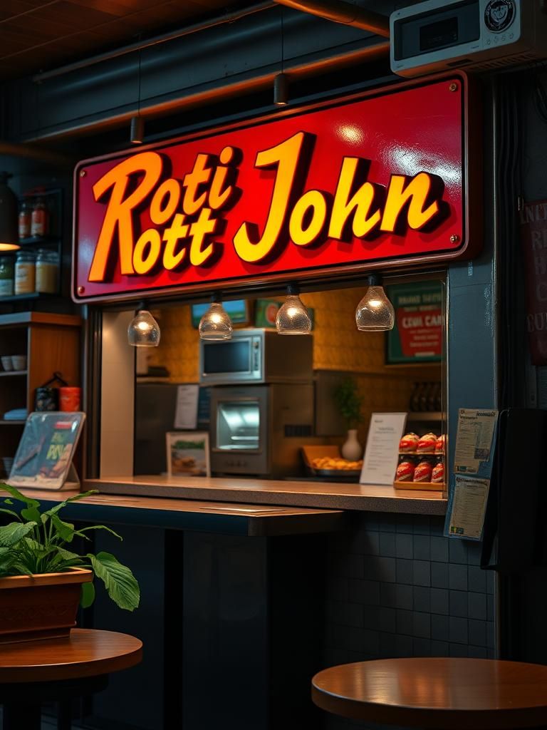 Roti John & burger 1 Roti John & burger