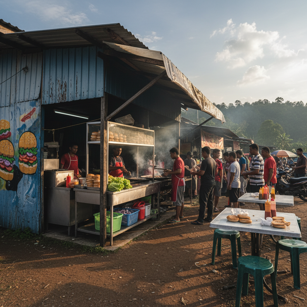 SANDFIELD BP BURGER 1 SANDFIELD BURGER BP - Hamburger Lazat