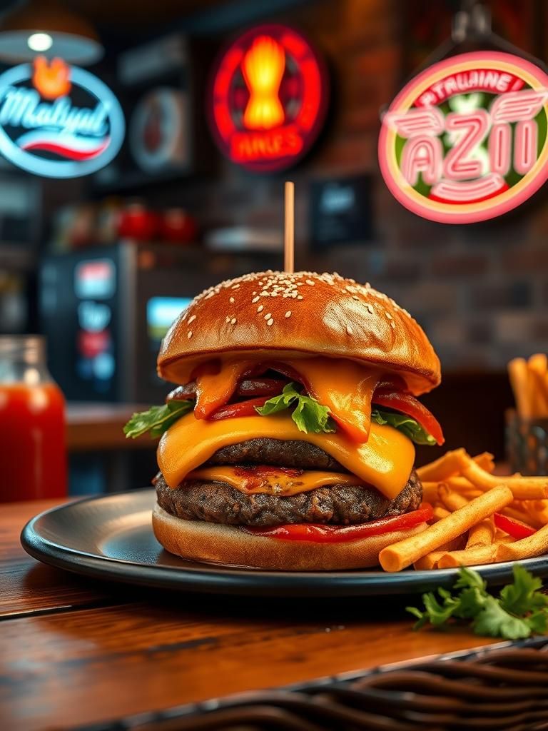 Spicy delicious burger azli