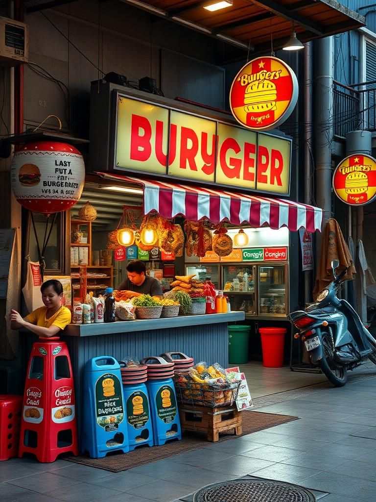 Town stall buger