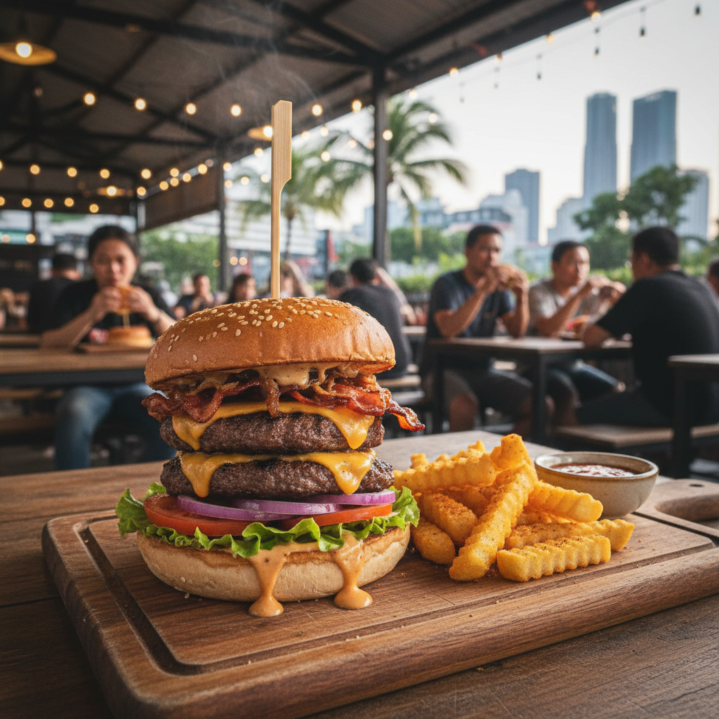TRIPLE SAM BURGER 1 Triple Sam Burger | Juicy & Sedap