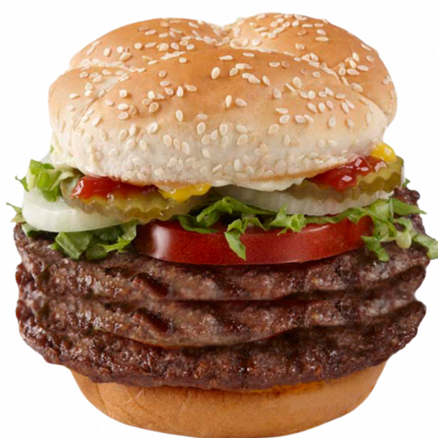 Burger 3/4 1 burger 3 4
