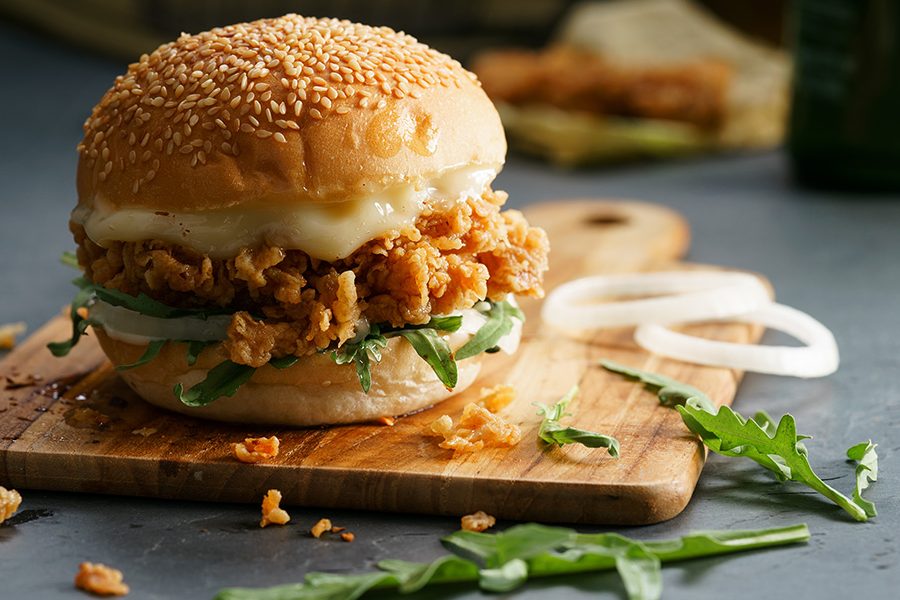 Burger Ayam Goreng 1 burger ayam goreng