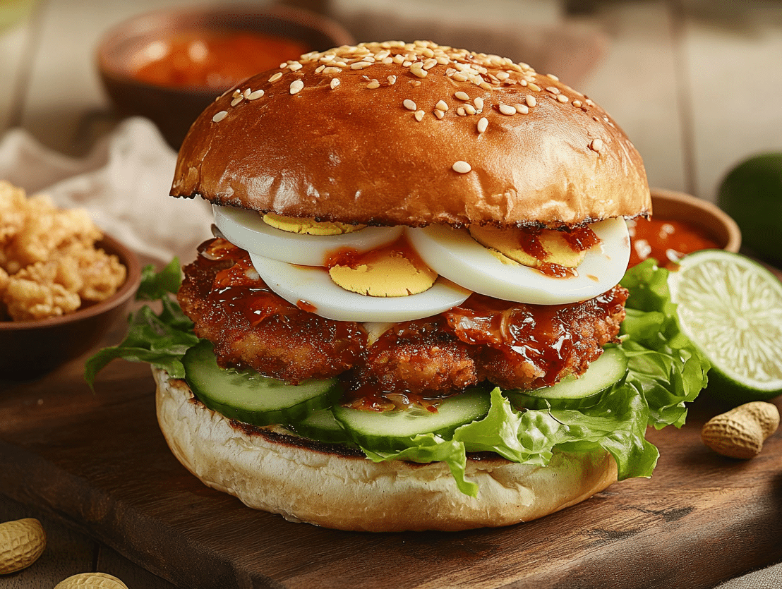 burger notty 6ix and nasi lemak malam