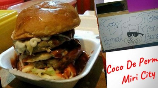 coco dpermai home made pork burger stall