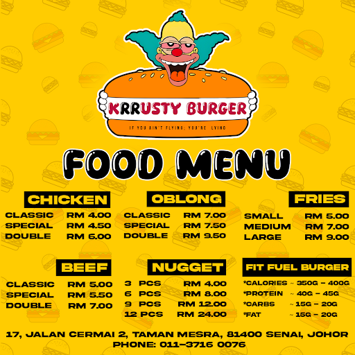 KRRUSTY BURGER @ RR MART KRRUSTY BURGER @ RR MART