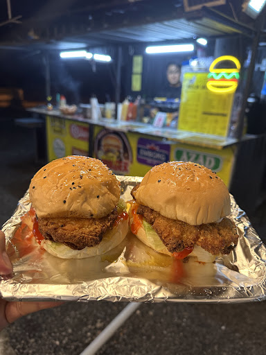 Muslim burger smoked