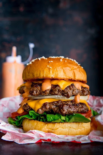 Truffle signature burger and patty