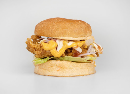 Burger Teratai (Burger Ayam Goreng Crispy - Crispy Chicken Burger)