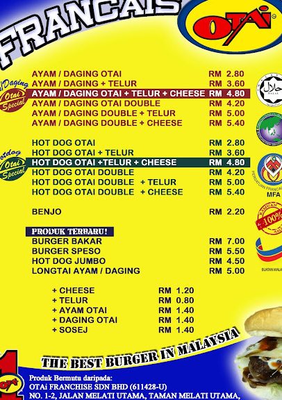 otai burger malaysia batu gajah