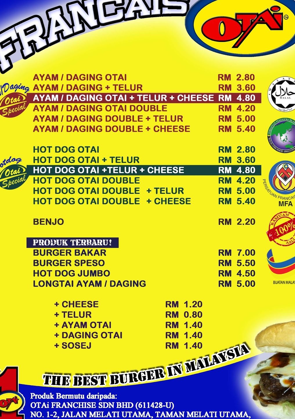 otai burger malaysia taman seri wangsa