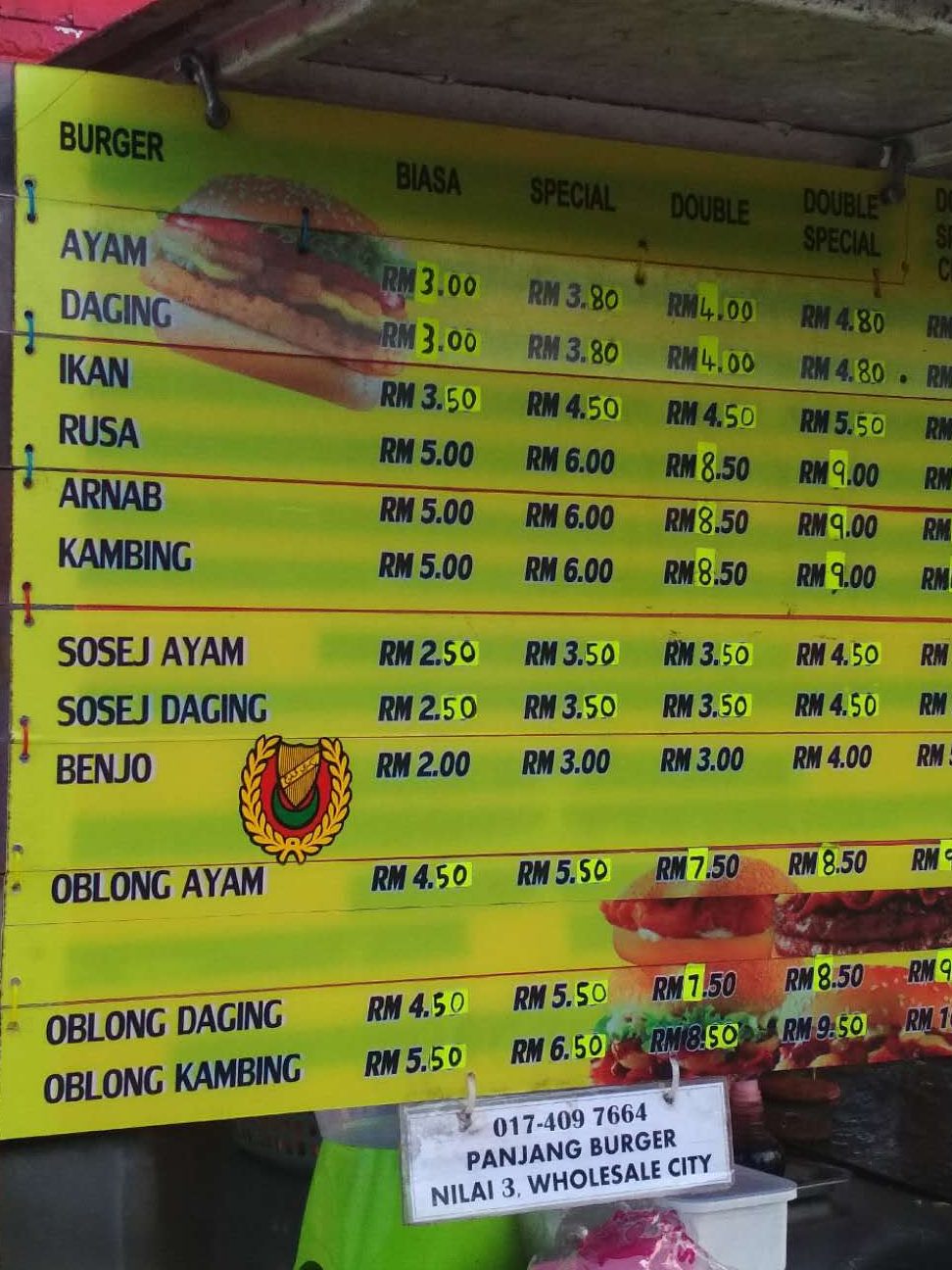 PANJANG BURGER NILAI 3 1 panjang burger nilai 3